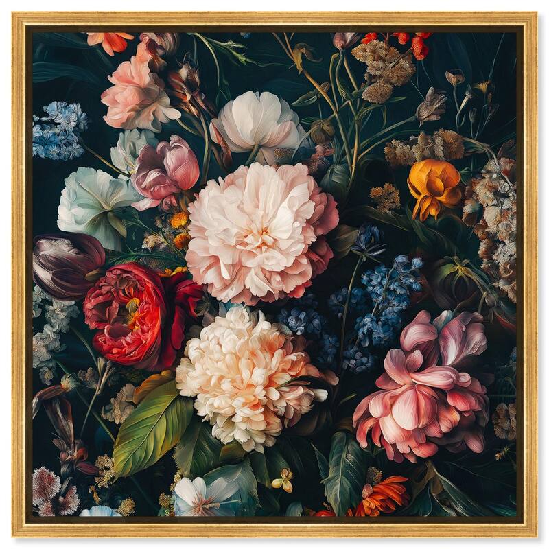 Echoes of the Wild Canvas by Art Remedy - 16" x 16" - Gold