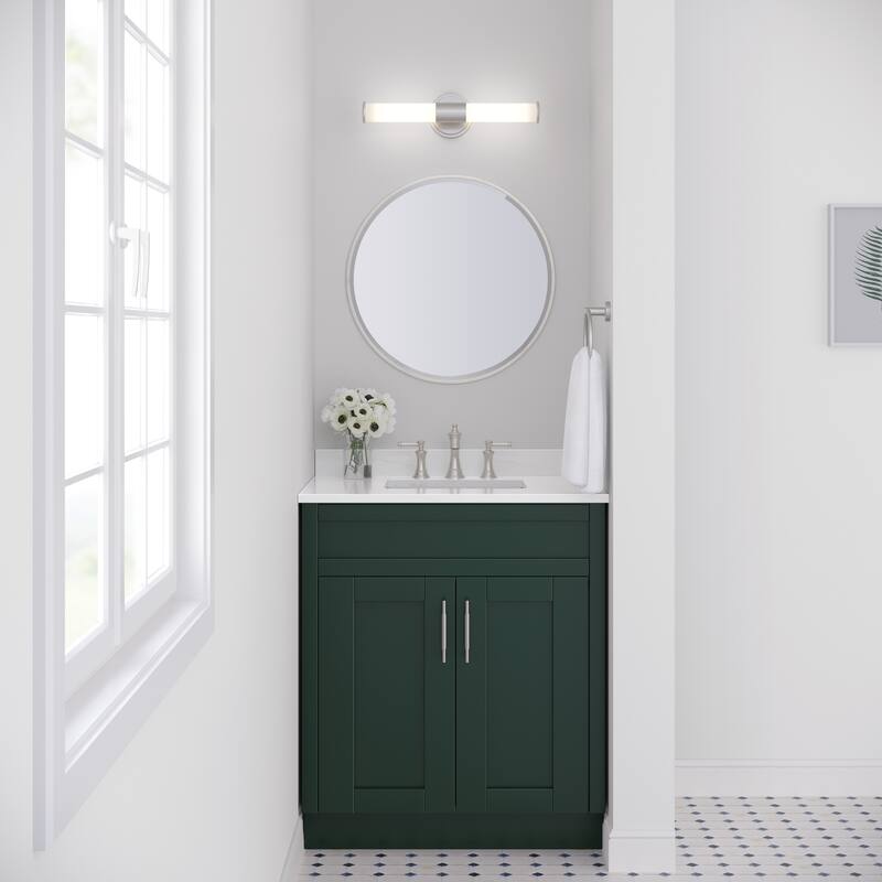 Millennium Lighting Truman LED Bathroom Vanity Fixture in Multiple Finishes - 18 Inch - Brushed Nickel