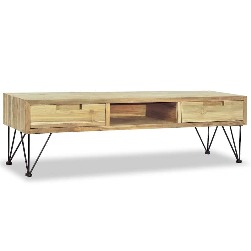vidaXL TV Stand 47.2"x13.8"x13.8" Solid Teak