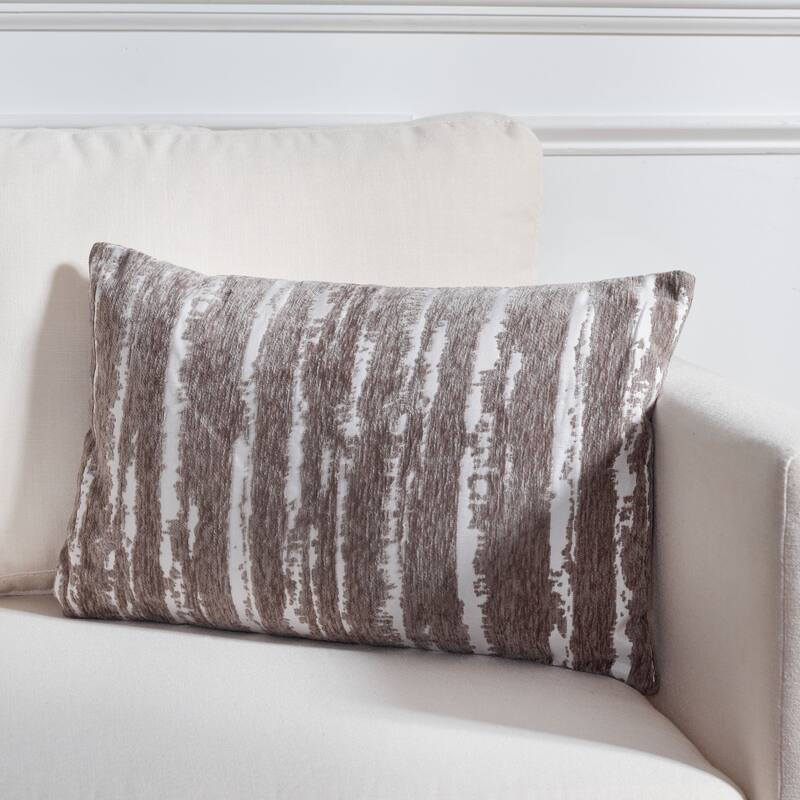 SAFAVIEH Tsunemi Modern Stripe Accent Throw Pillow - Grey - 12Wx20L