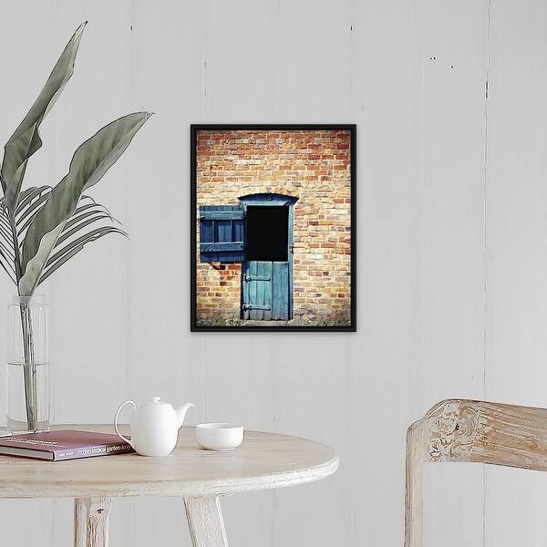 Shop Barn Door Black Float Frame Canvas Art Overstock 26975306