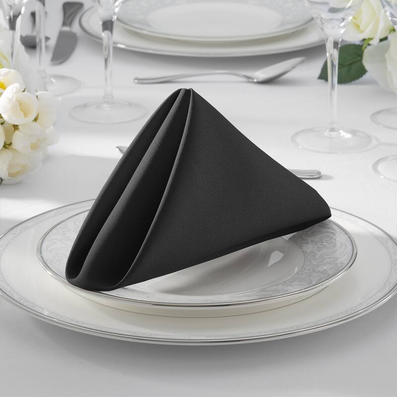 144 Pack 17 Inch Polyester Cloth Dinner Napkins for Party Restaurant