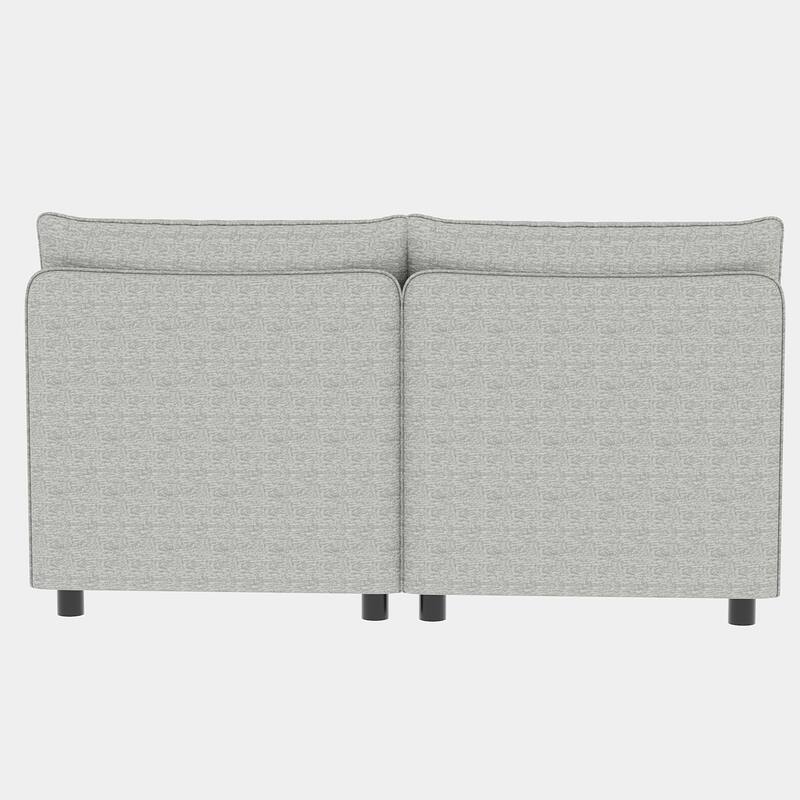 129'' Convertible 8-Seat Modular Sectional Sofa with Storage Ottoman and Comfortable Sleeper Options