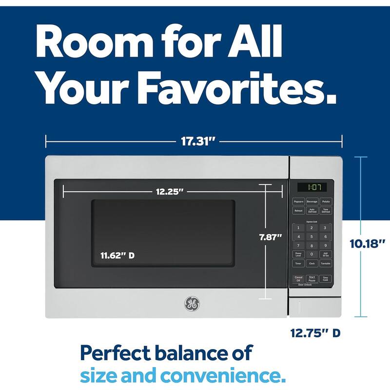 700W Countertop Microwave with 6 Auto Settings & Child Lock, 0.7 Cu Ft Stainless Steel for Kitchen