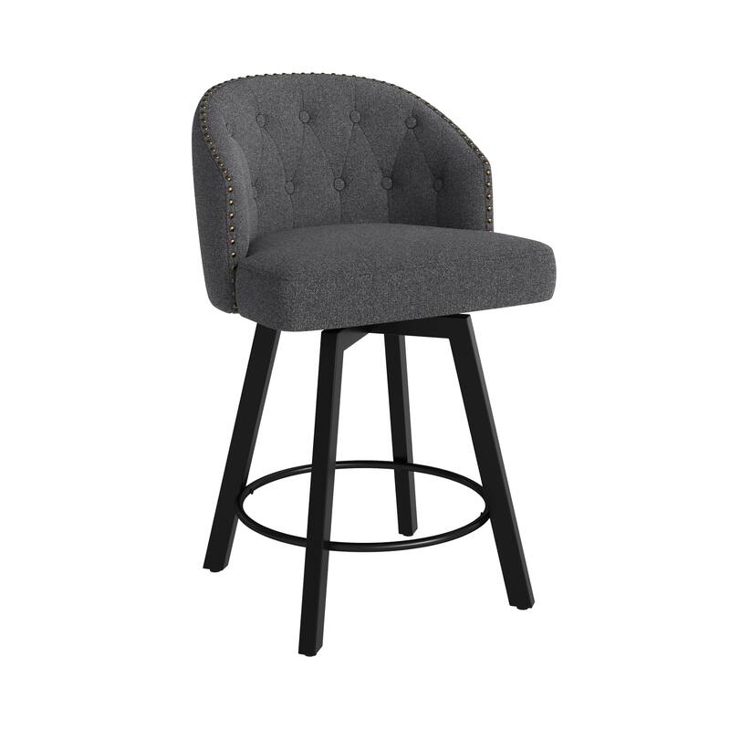 26" Swivel Counter Height Bar Stools Upholstered Counter Stools - 26" H