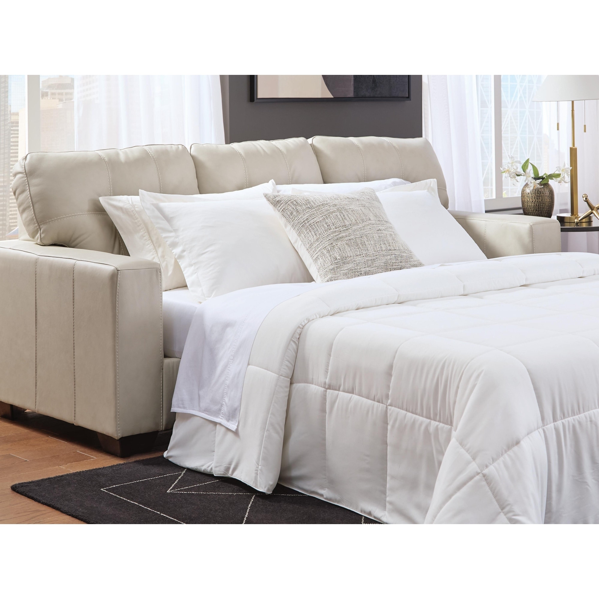 Signature Design by Ashley Santorine Beige Queen Sofa Sleeper - 85" W x 38" D x 38" H
