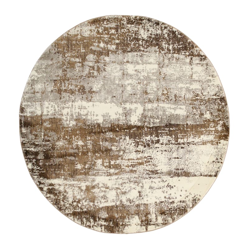 Noori Rug Lagoon Don Abstract Rug - 4'5" x 4'5" - Brown/Beige