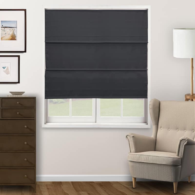 CHICOLOGY Cordless Roman Shades Style and Privacy - 48"W X 72"H - Ridgewood Grey (Privacy & Light Filtering)