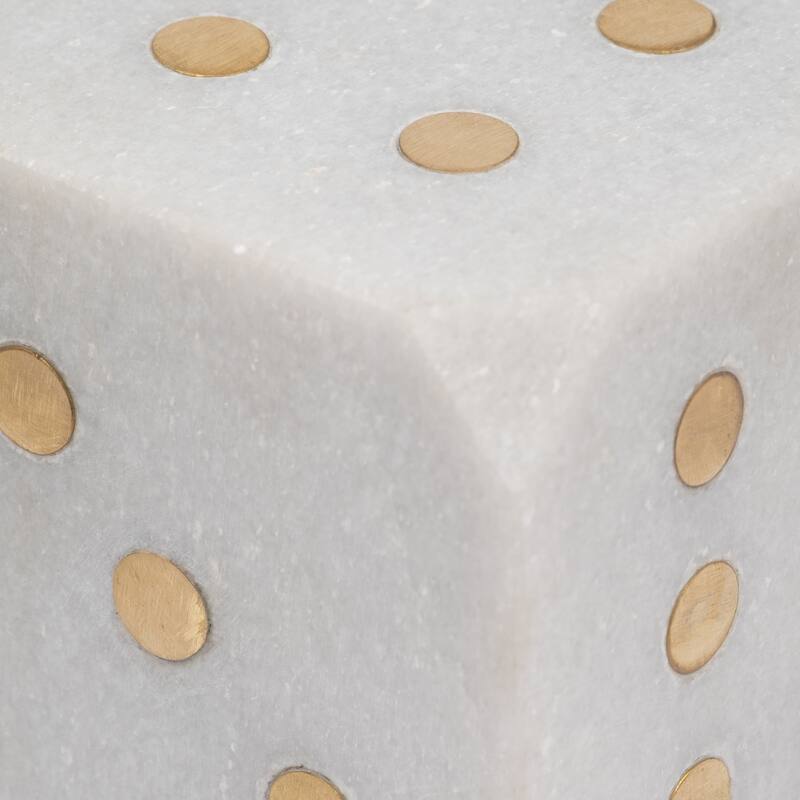 Sagebrook Home Chic Marble Dice, Exquisite Craftsmanship, Ideal for Modern Spaces - 4" x 4" x 4"