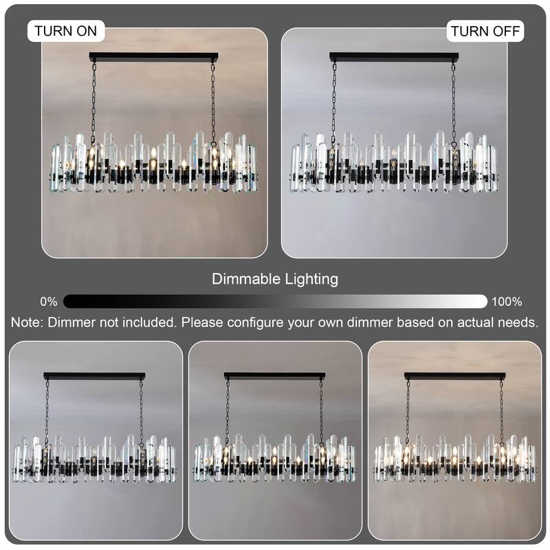 KAYLA 24- 54in Modern Luxury Crystal Chandelier Lighting - LED Ceiling Light Fixture