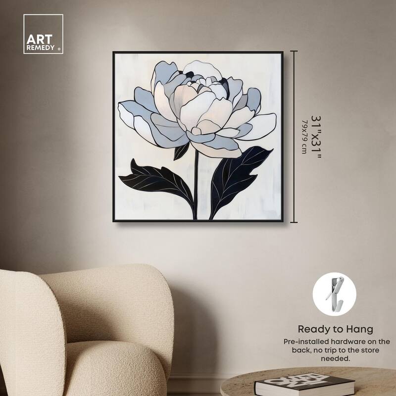 Gray Scale Flower I Canvas by Art Remedy