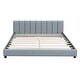 preview thumbnail 3 of 13, Queen Size & Twin XL Size Upholstered Platform Bed, PU Leather Mother & Child Bed, Convertible for Two Separate Beds, Gray
