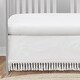 preview thumbnail 5 of 4, White Boho Bohemian Girl 4pc Nursery Crib Bedding Set - Solid Shabby Chic Princess Luxurious Luxury Elegant Vintage Designer