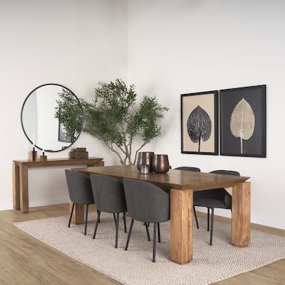 Sapphira Brown Wood Tapered Top Console Table