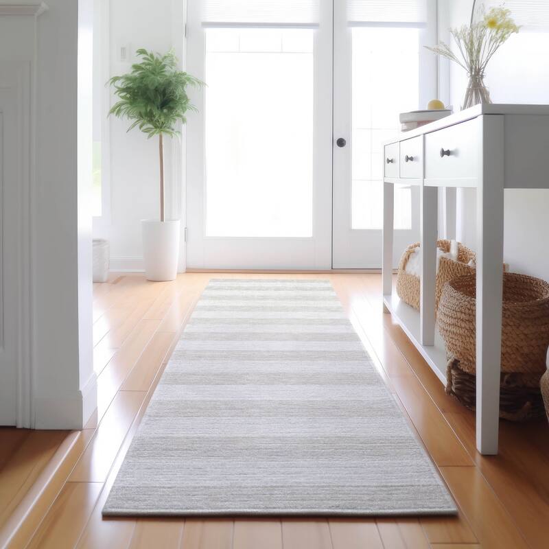 Premium Washable Super Soft Cabana Stripe Mayfield Rug - Ivory - 2' 3" x 7' 6" - Runner