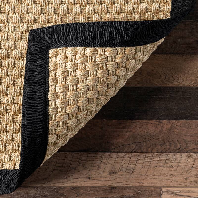 Nuloom Meena Faux Seagrass Bordered Indoor/Outdoor Area Rug