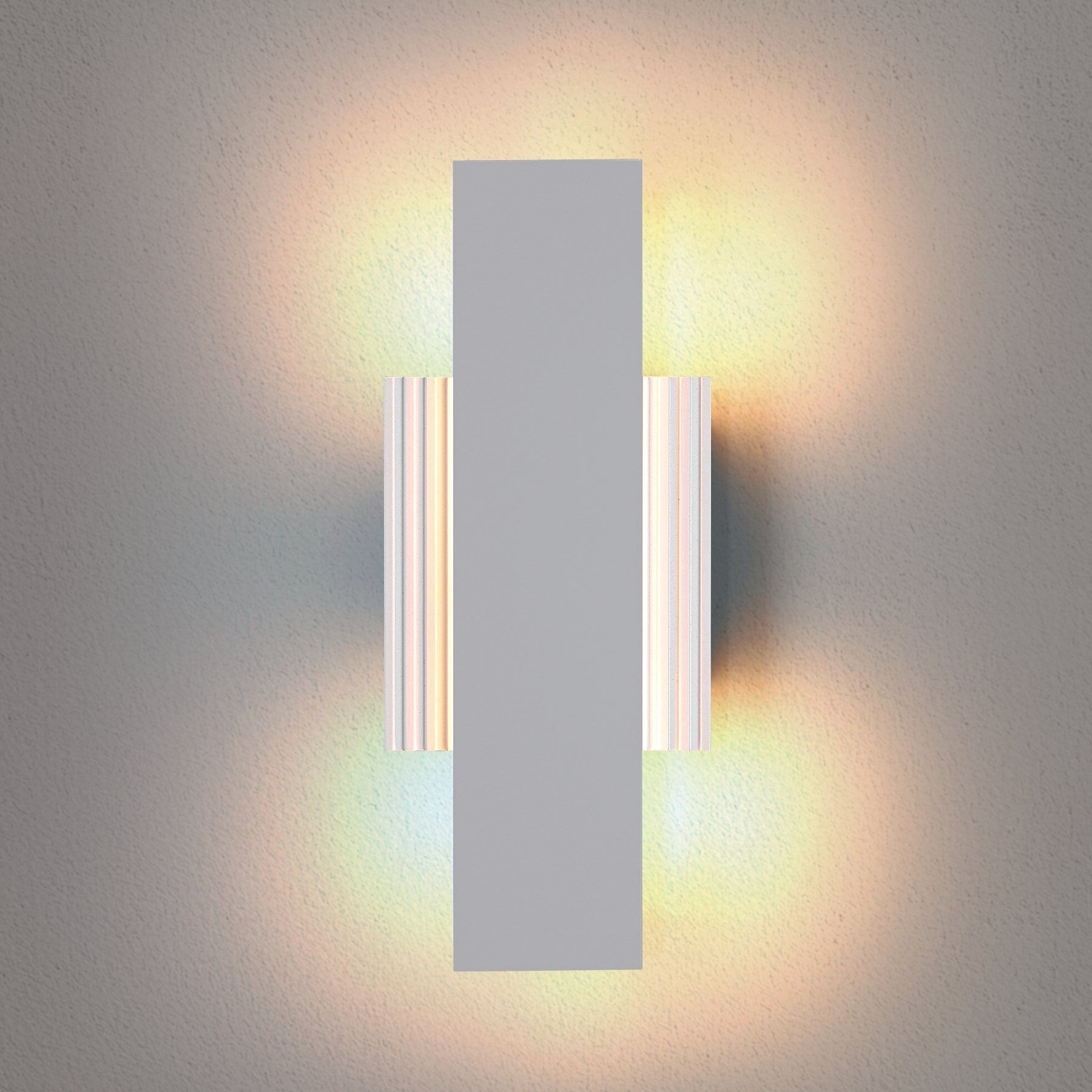 Thesis Jacks 15-inch Textured White 5CCT LED Exterior Wall Sconce