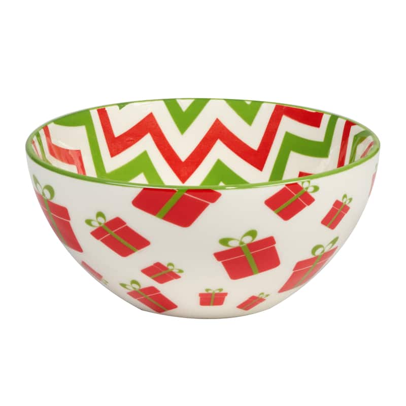 Certified International Holiday Fun 13 oz. All Purpose Bowls, Set of 6 Assorted Designs - 13 oz.
