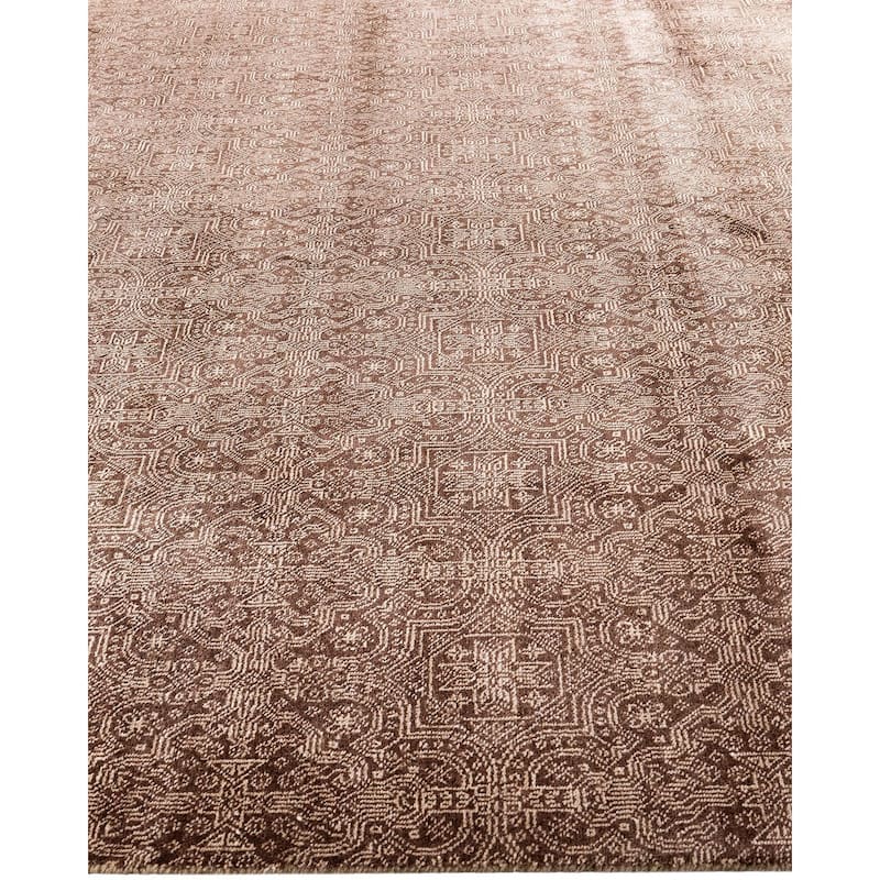 Gabbeh One-of-a-Kind Hand-Knotted Area Rug, Brown - 8' 2" x 10' 4"