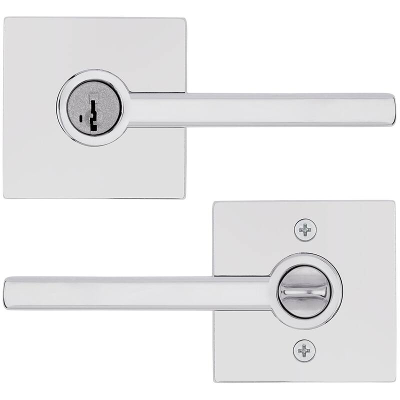 Kwikset Halifax Single Cylinder Keyed Entry Door Lever Set with Square