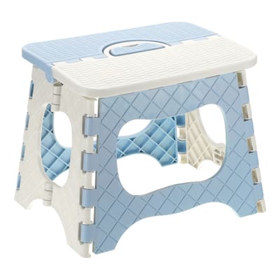 8" Folding Step Stool for Bathroom 165 lbs Capacity Indoors/Outdoors - 9.8 x 7.3 x 7.9inch