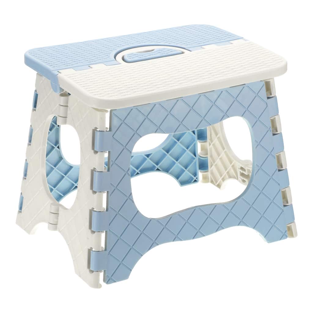 8" Folding Step Stool for Bathroom 165 lbs Capacity Indoors/Outdoors - 9.8 x 7.3 x 7.9inch