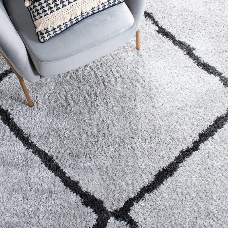 SAFAVIEH August Shag Nurija Diamond 1.2-inch Thick Rug