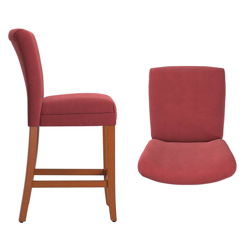 Dinant Classic Upholstered High Back Counter Height Chairs (Set of 2)