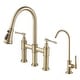 preview thumbnail 47 of 66, Kraus Allyn Traditional 3-Function Bridge Pulldown Kitchen Faucet