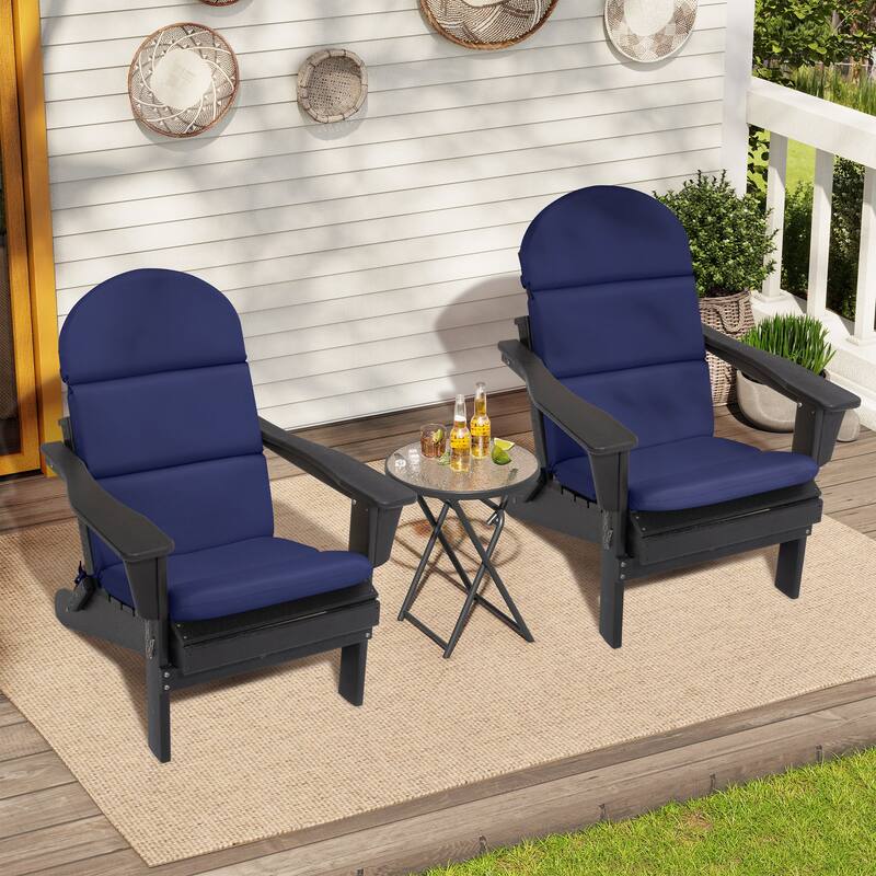 Patio Outdoor Adirondack Chair Cushion with Ties