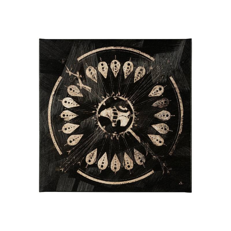 Sandpainting-Ink II (30 x 30) Canvas Art Print - Small