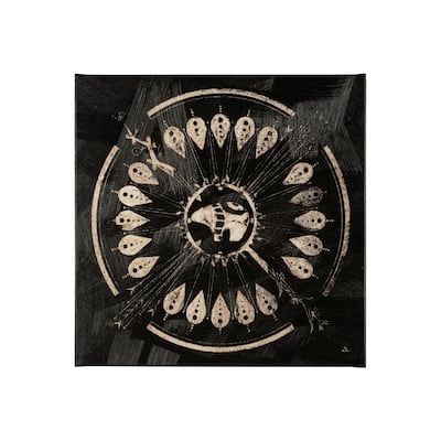 Sandpainting-Ink II (30 x 30) Canvas Art Print