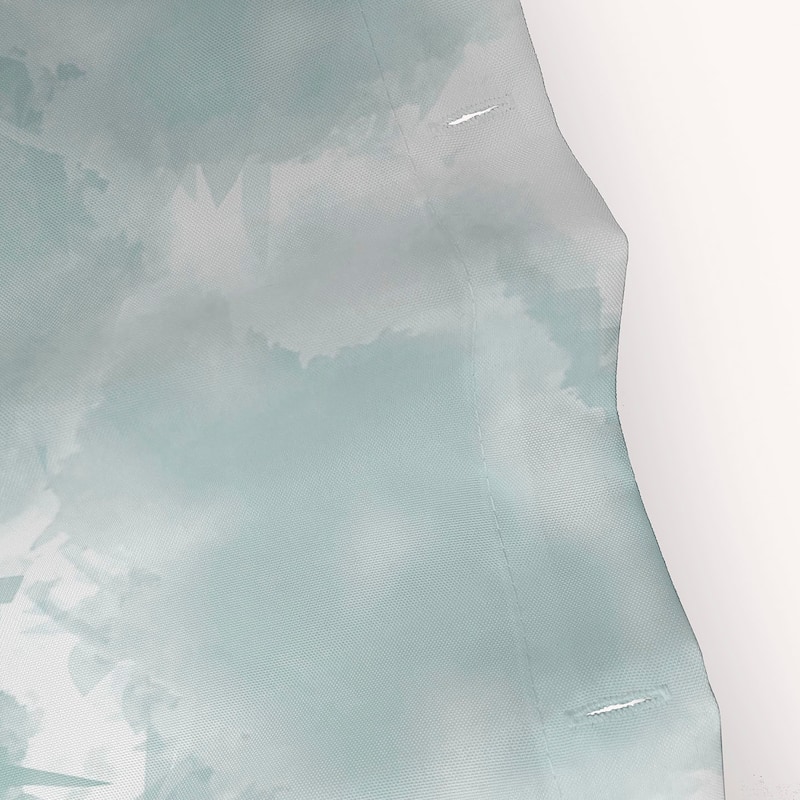 Beach Clouds Geometric Print Shower Curtain