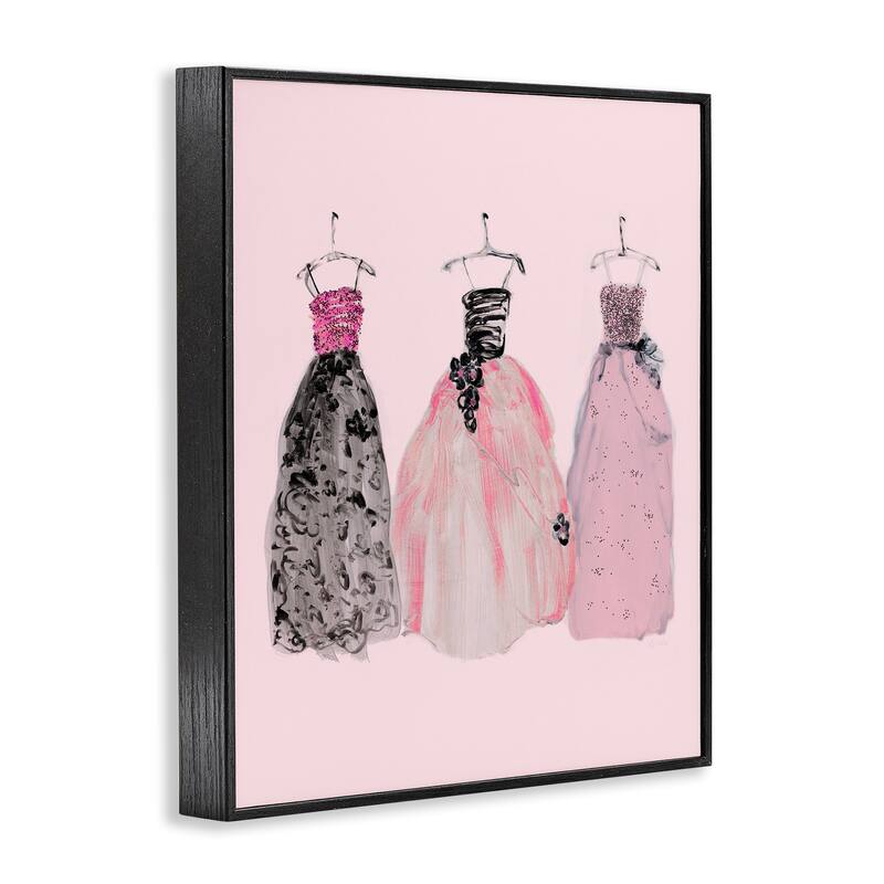 Stupell Trendy Glam Gowns Framed Giclee Art Design By Sally Swatland