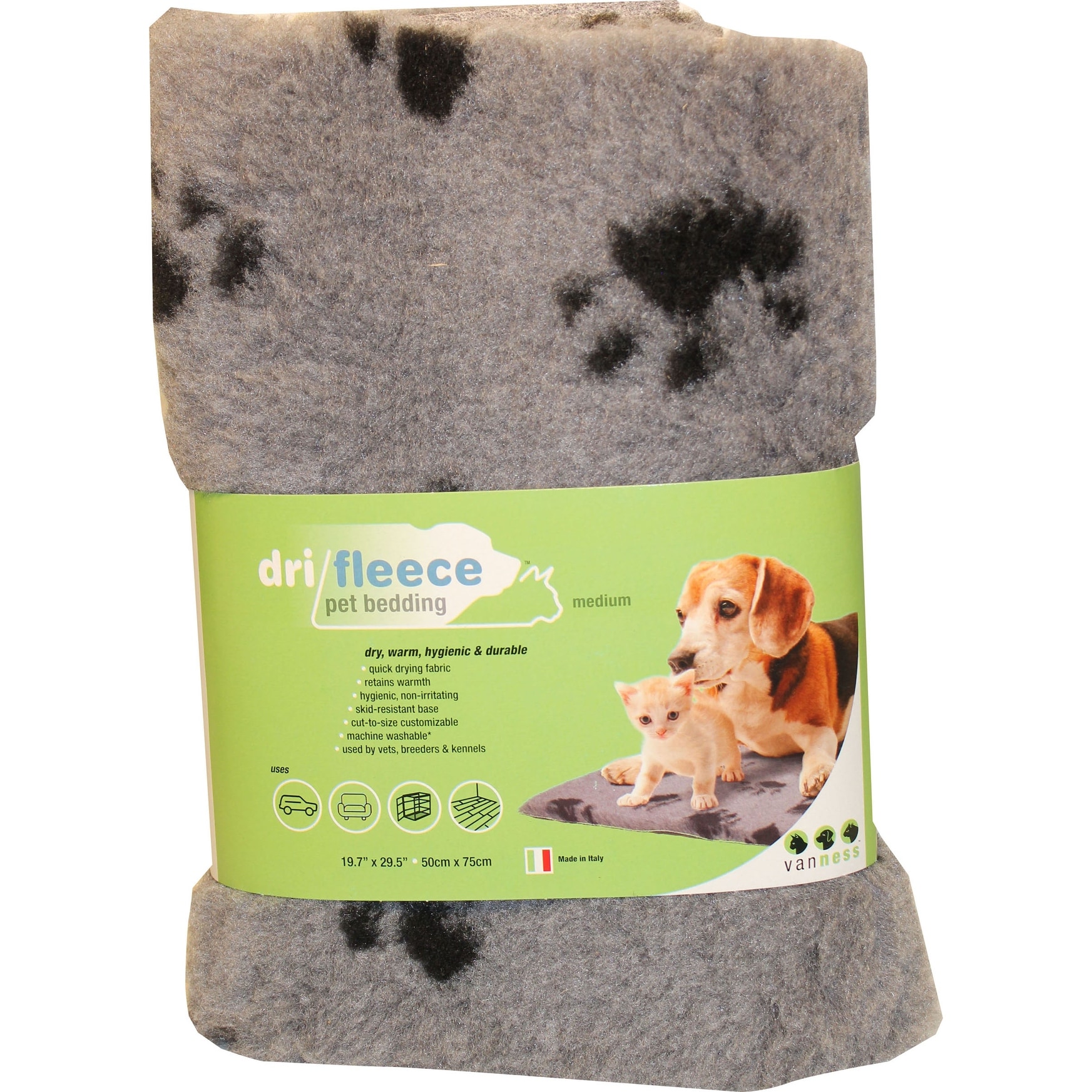 Shop Dri Fleece Pet Bedding With Paws Overstock 22552989