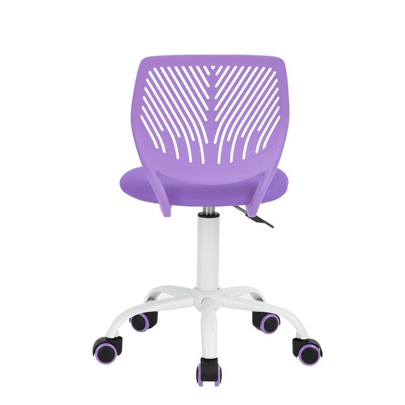 HomyLin Armless Swivel Kids Desk Chair with Mesh Padded Seating