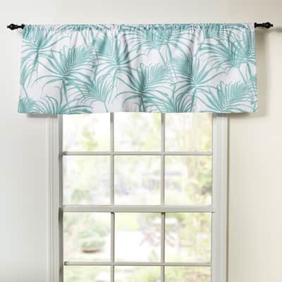 Trinidad tropical leaves tailored valance