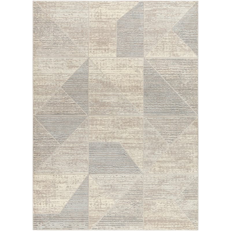 Livabliss Alder Machine Washable Geometric Area Rug