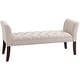 preview thumbnail 2 of 7, HOMCOM End of Bed Bench with Button Tufted Design, Upholstered Bench