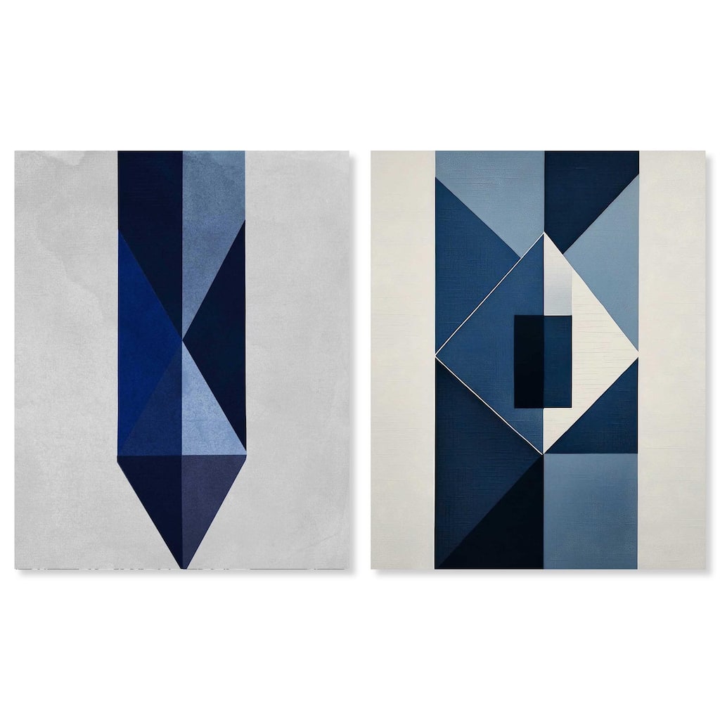 Blues Set Canvas Set of 2 by Art Remedy, Gallery Wrapped
