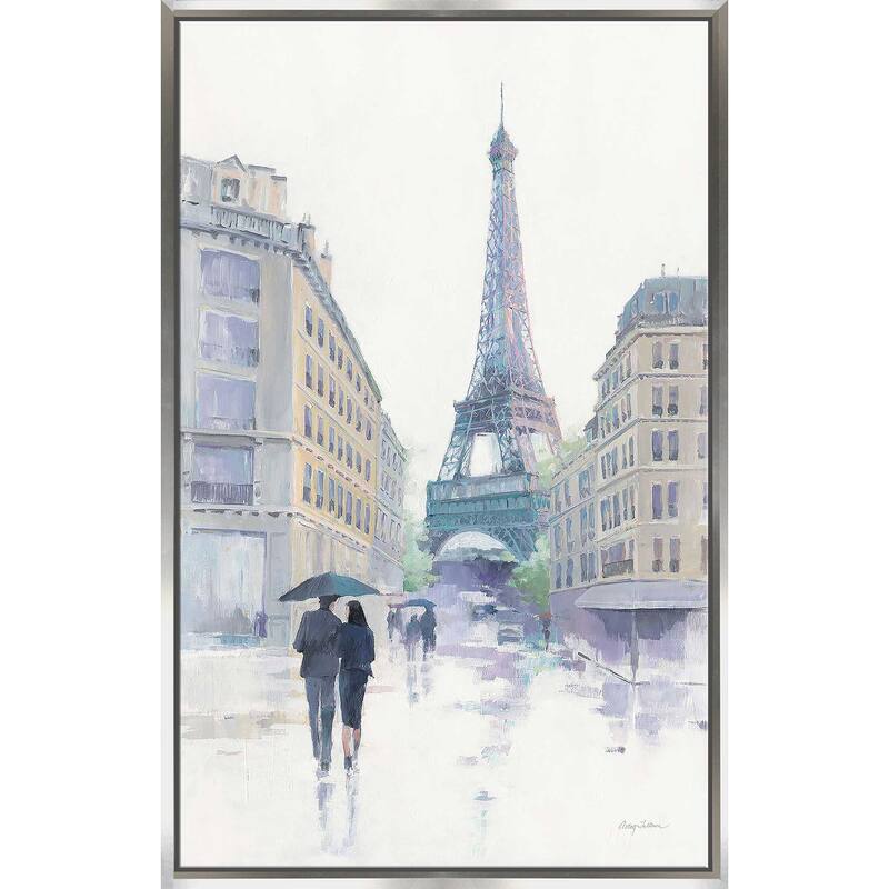 "Walking in the Rain" Print on Floating Canvas