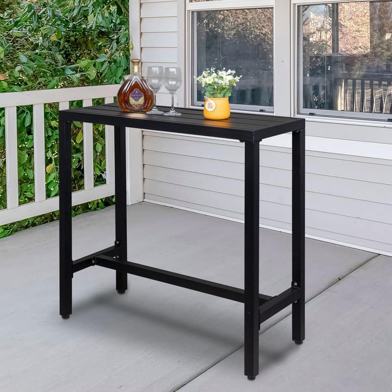 Outdoor 40 in. Metal Bar Dining Table