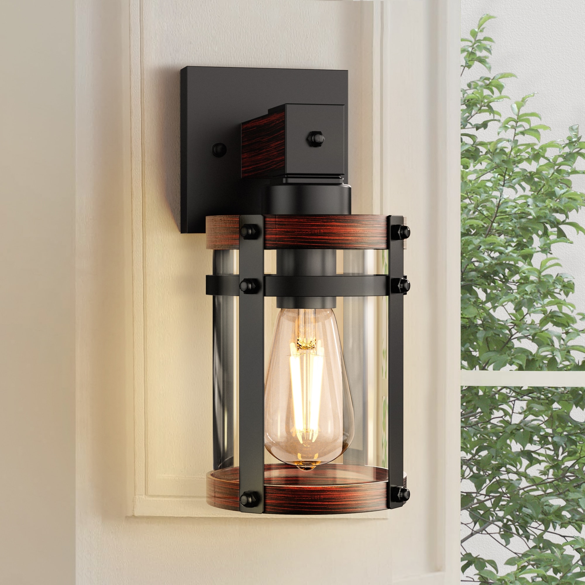 Rustic wall light sconces sales