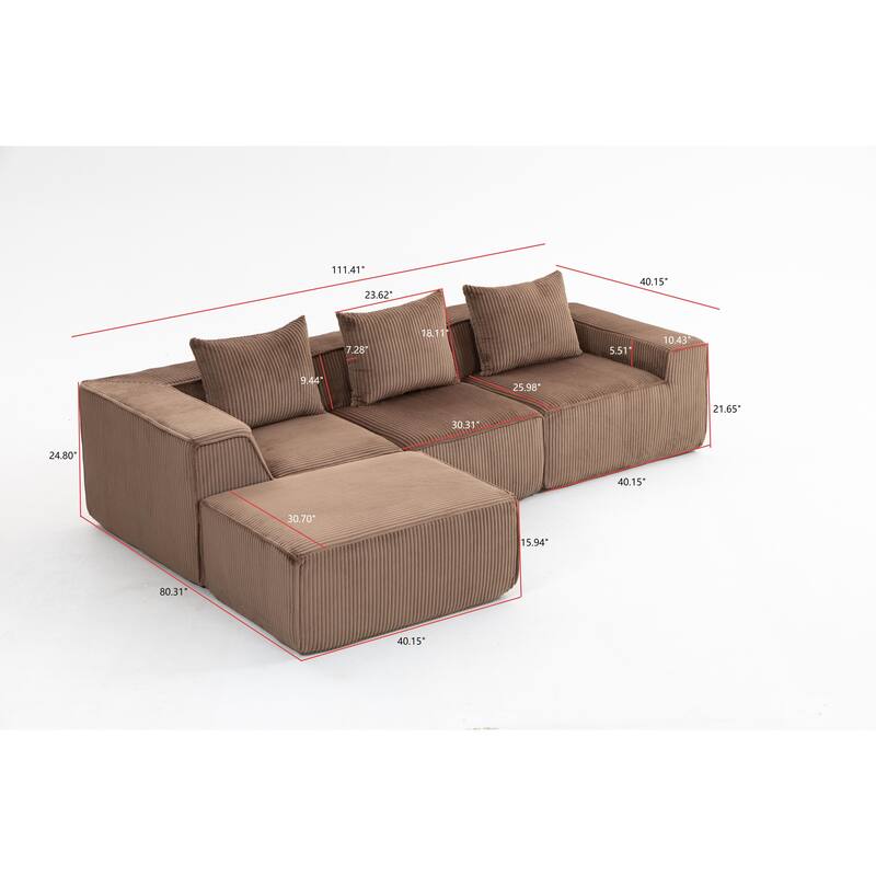 Multi Person Modular Compression Sofa That Can Be Freely Combined