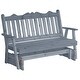 preview thumbnail 10 of 16, Pine 6' Royal English Glider Gray Stain