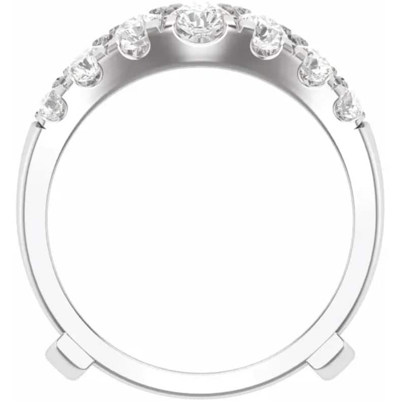 2ct TW Diamond Wedding Guard Band Insert Engagement Ring Gold Lab Grown