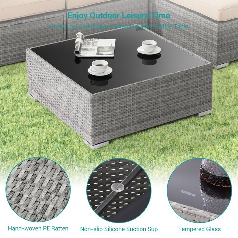Bonosuki 7-Piece Patio Furniture Set All-Weather Conversation Sets