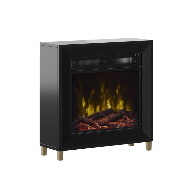 Wall Mantel Electric Fireplace - Black