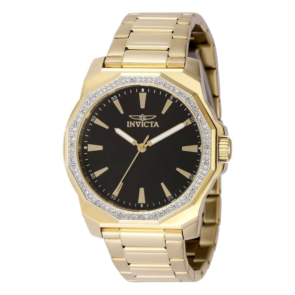 Invicta Men's 49107 Speedway Quartz 3 Hand Black Dial Watch