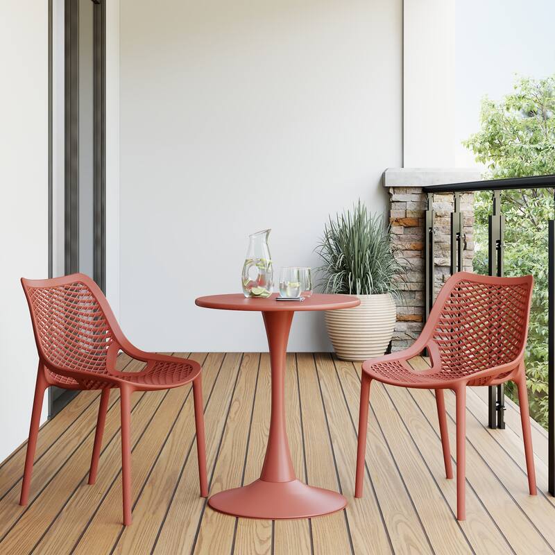 Frond and Form Outdoor Stacking Dining Side Chair (Set of 2)